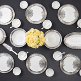 Black Smoke 37-Piece Fine Bone China Dinner Set