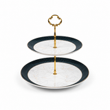 Noir Meridian Double Tier Serving Stand – 2 Tier