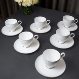 Pearl Essence Cup & Saucer Set – 12 Pieces