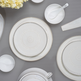 Celestine Lattice 37-Piece Fine Bone China Dinner Set