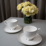Celestine Lattice Cup & Saucer Set – 12 Pieces