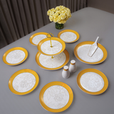 Gilded Meridian Fine Bone China Serveware Set
