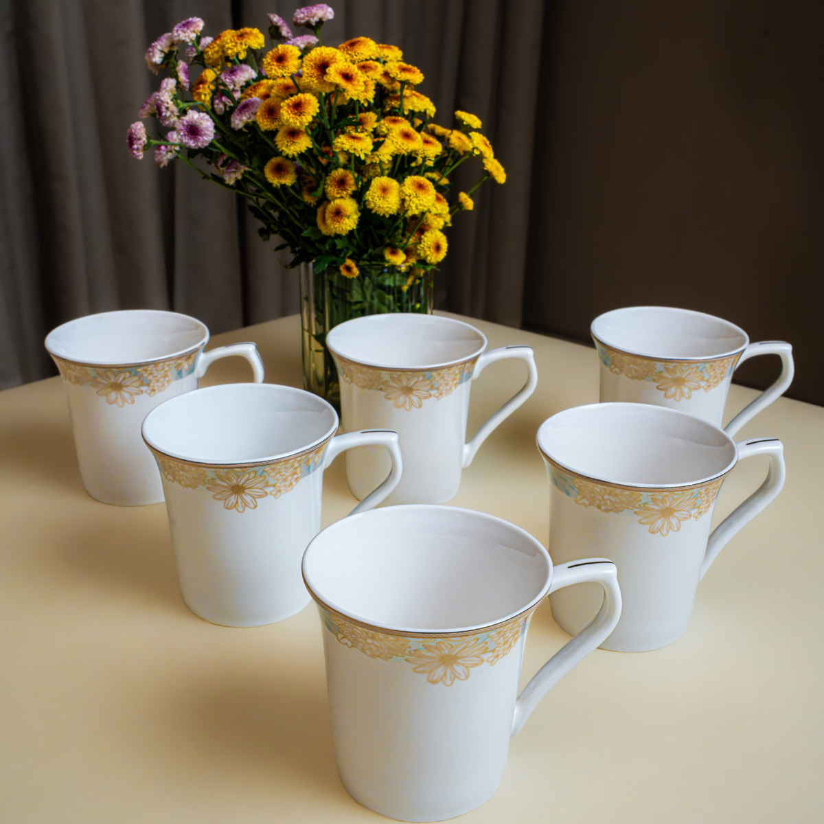 Golden Azure 6-Piece Cup Set