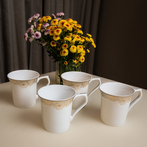 Golden Azure 37-Piece Fine Bone China Dinner Set