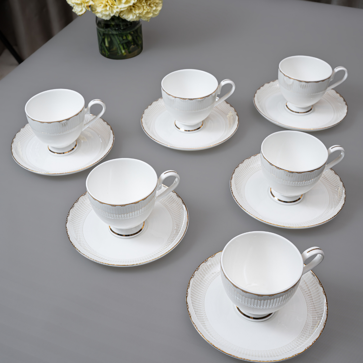 Imperial Halo 37 Piece Fine Bone China Dinner Set