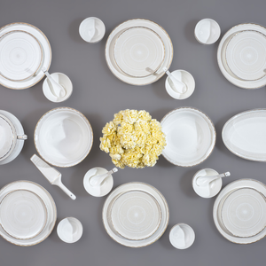 Imperial Halo 37 Piece Fine Bone China Dinner Set