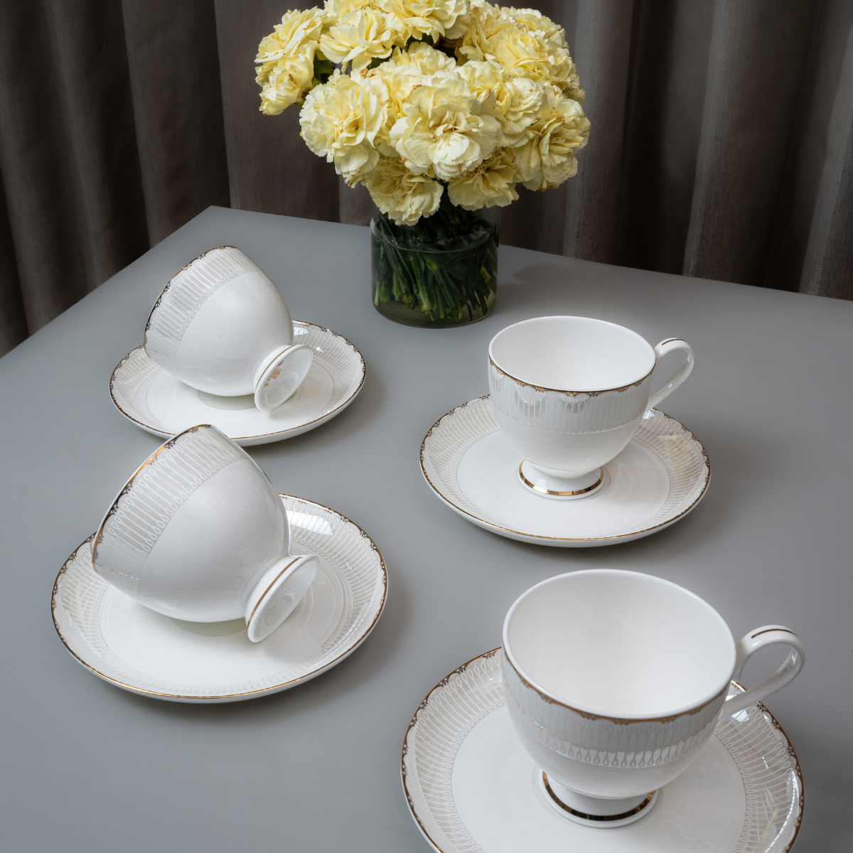Imperial Halo 37 Piece Fine Bone China Dinner Set