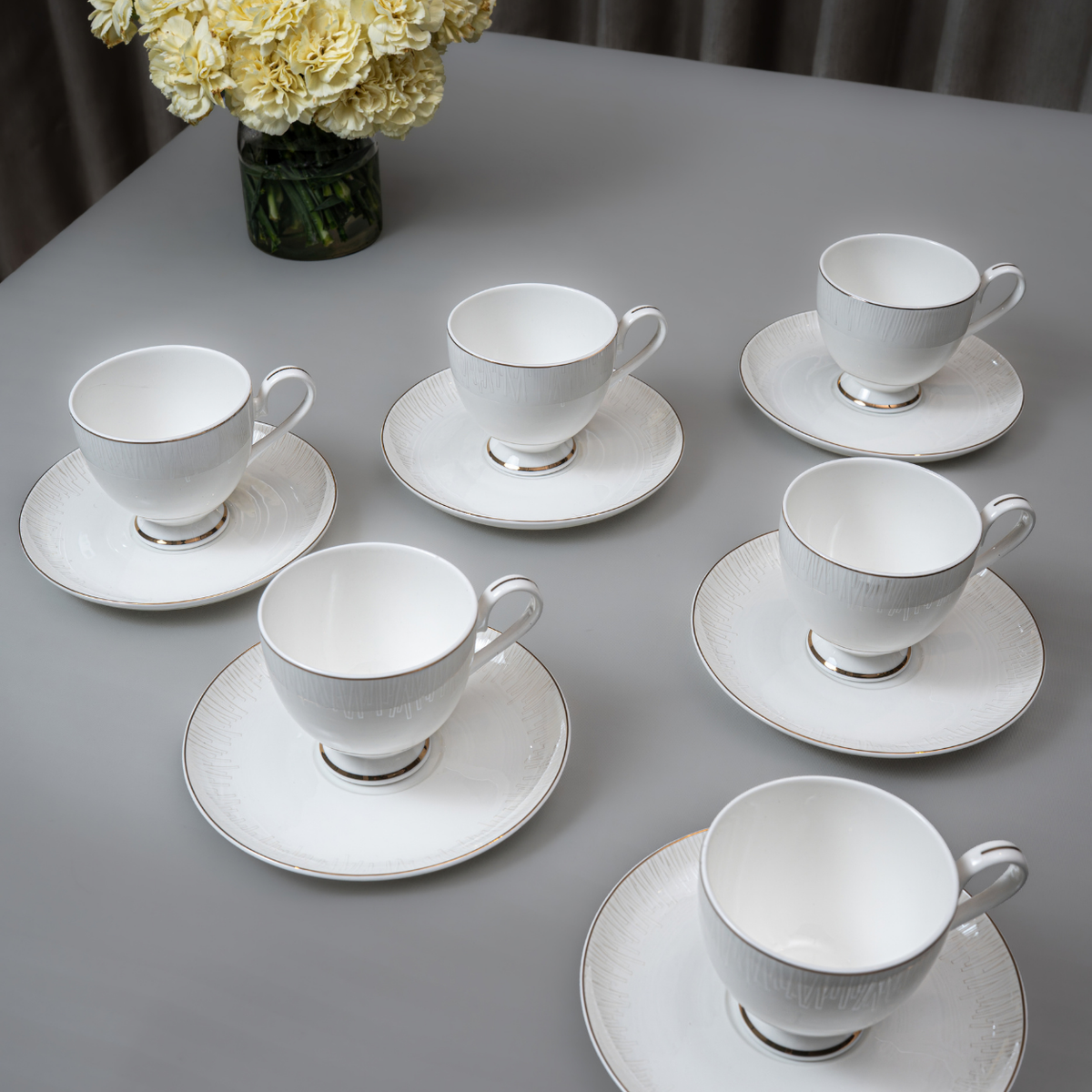 Ivory Radiance 37-Piece Fine Bone China Dinner Set