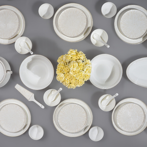 Ivory Radiance 37-Piece Fine Bone China Dinner Set