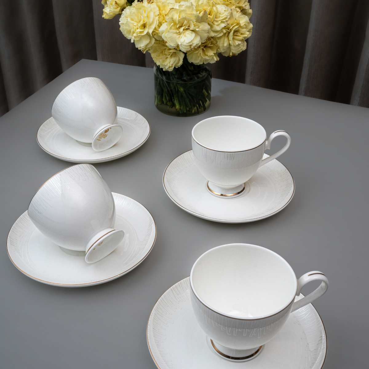 Ivory Radiance 37-Piece Fine Bone China Dinner Set