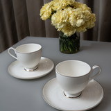 Ivory Radiance Cup & Saucer Set – 12 Pieces