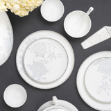 Mist Peony 37-Piece Fine Bone China Dinner Set