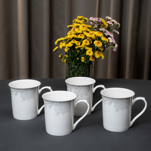 Mist Peony 37-Piece Fine Bone China Dinner Set