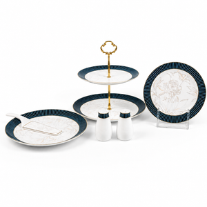 Noir Meridian Fine Bone China Serveware Set