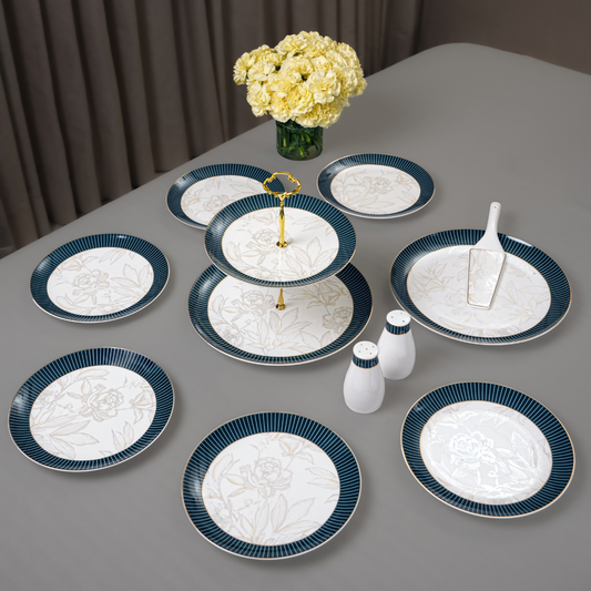 Noir Meridian Fine Bone China Serveware Set
