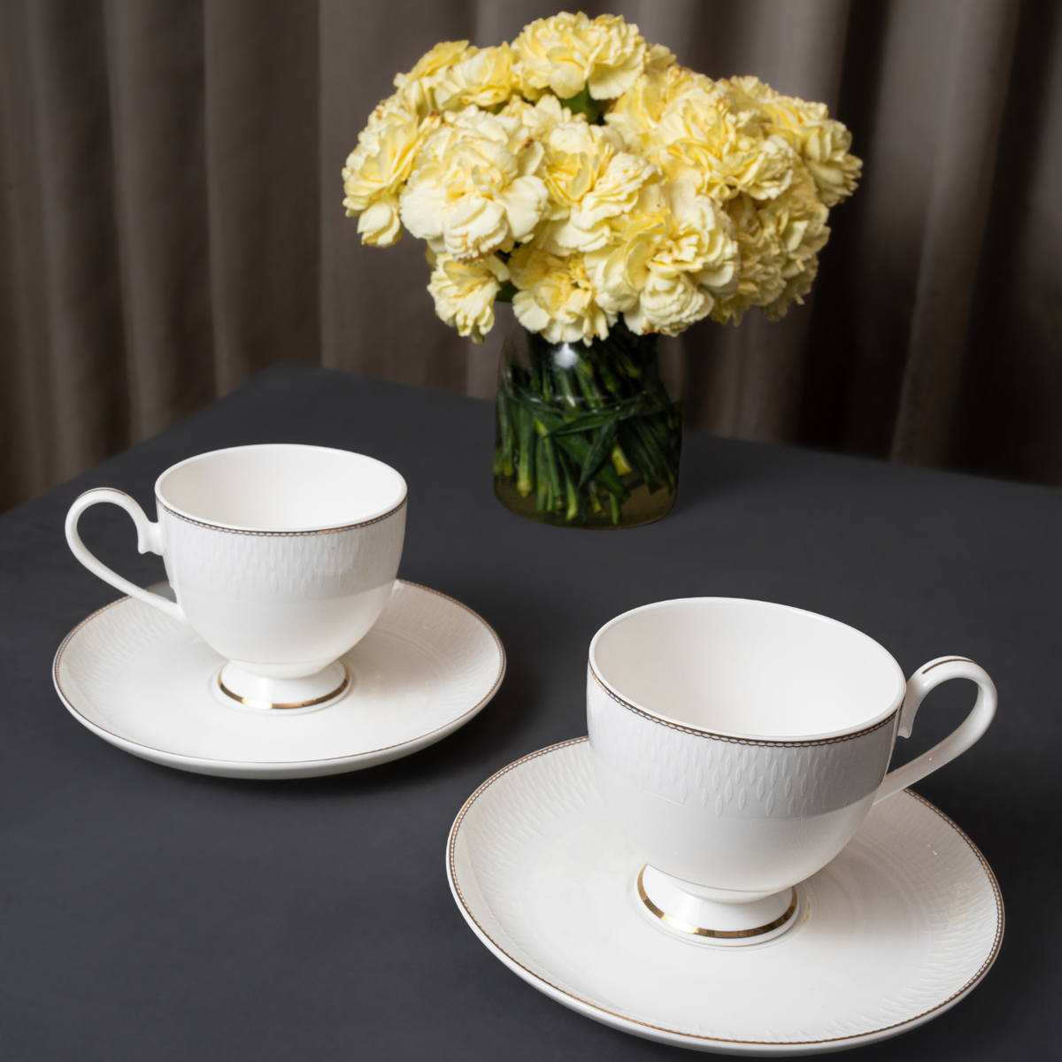 Pearl Essence 37-Piece Fine Bone China Dinner Set