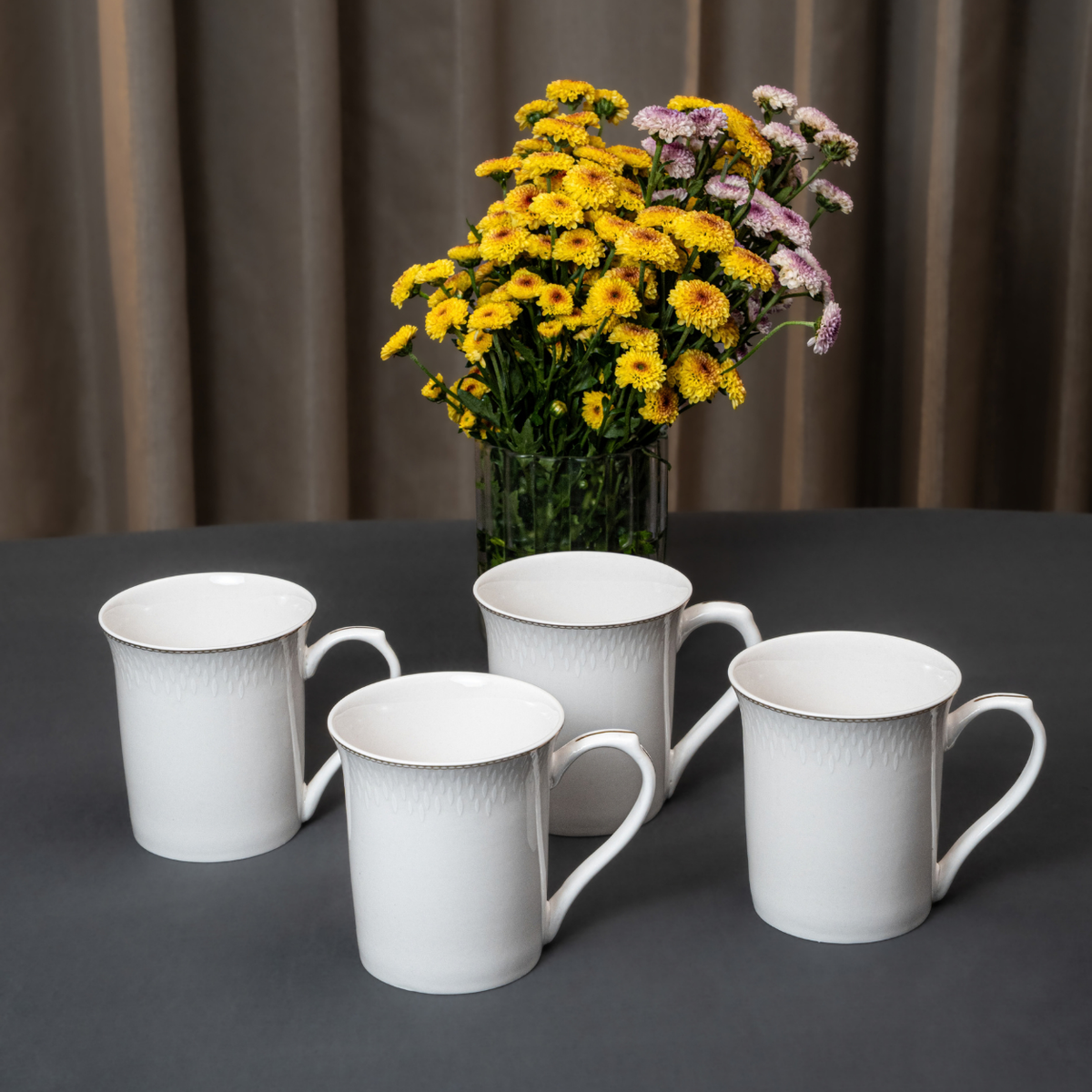 Pearl Essence 37-Piece Fine Bone China Dinner Set