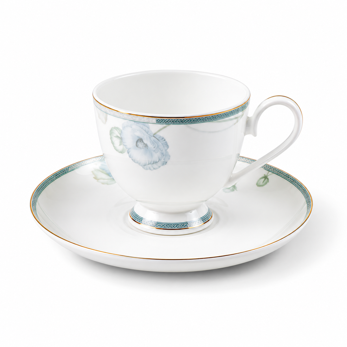 Verdant Bloom 37-Piece Fine Bone China Dinner Set