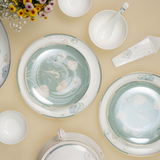 Verdant Bloom 37-Piece Fine Bone China Dinner Set