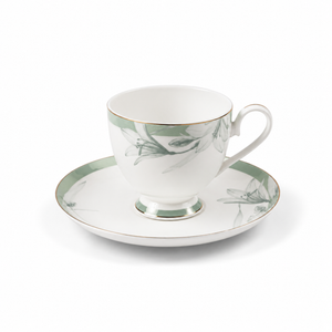 Celadon Reverie Cup & Saucer Set – 12 Pieces