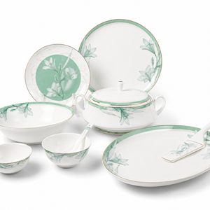 Celadon Reverie 37-Piece Fine Bone China Dinner Set