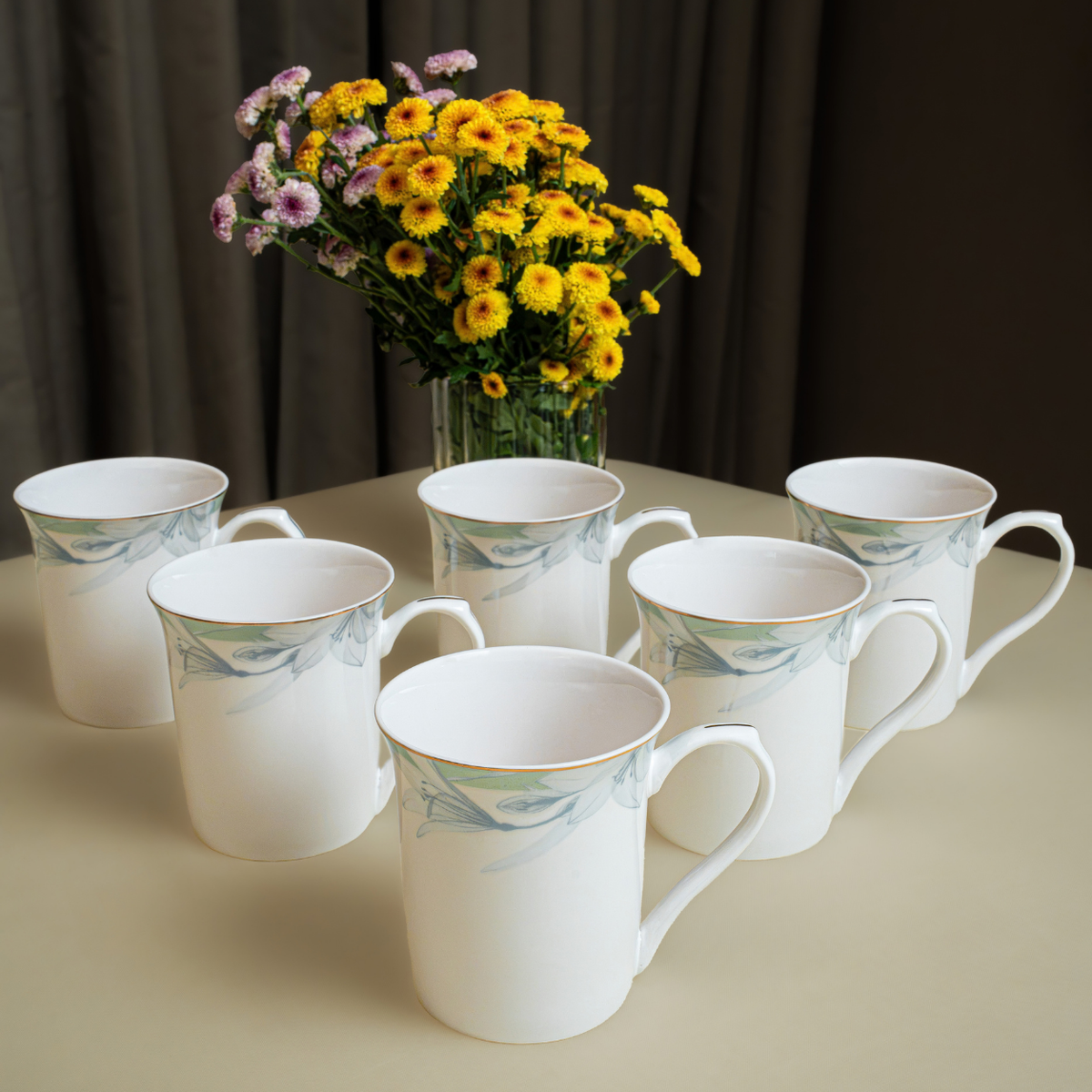 Celadon Reverie 6-Piece Cup Set