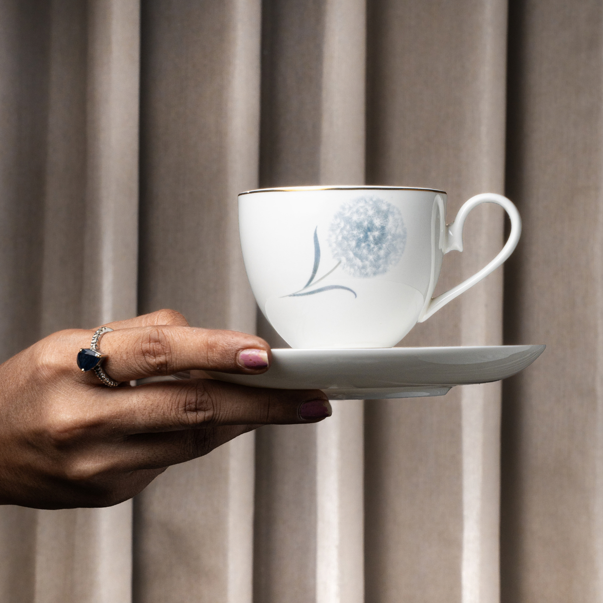 Celeste Bloom 37-Piece Fine Bone China Dinner Set