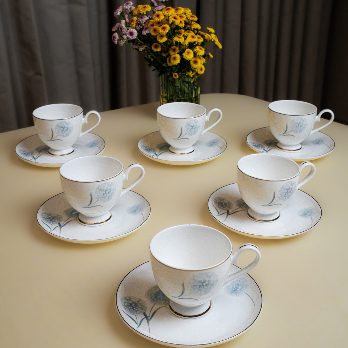 Celeste Bloom 37-Piece Fine Bone China Dinner Set