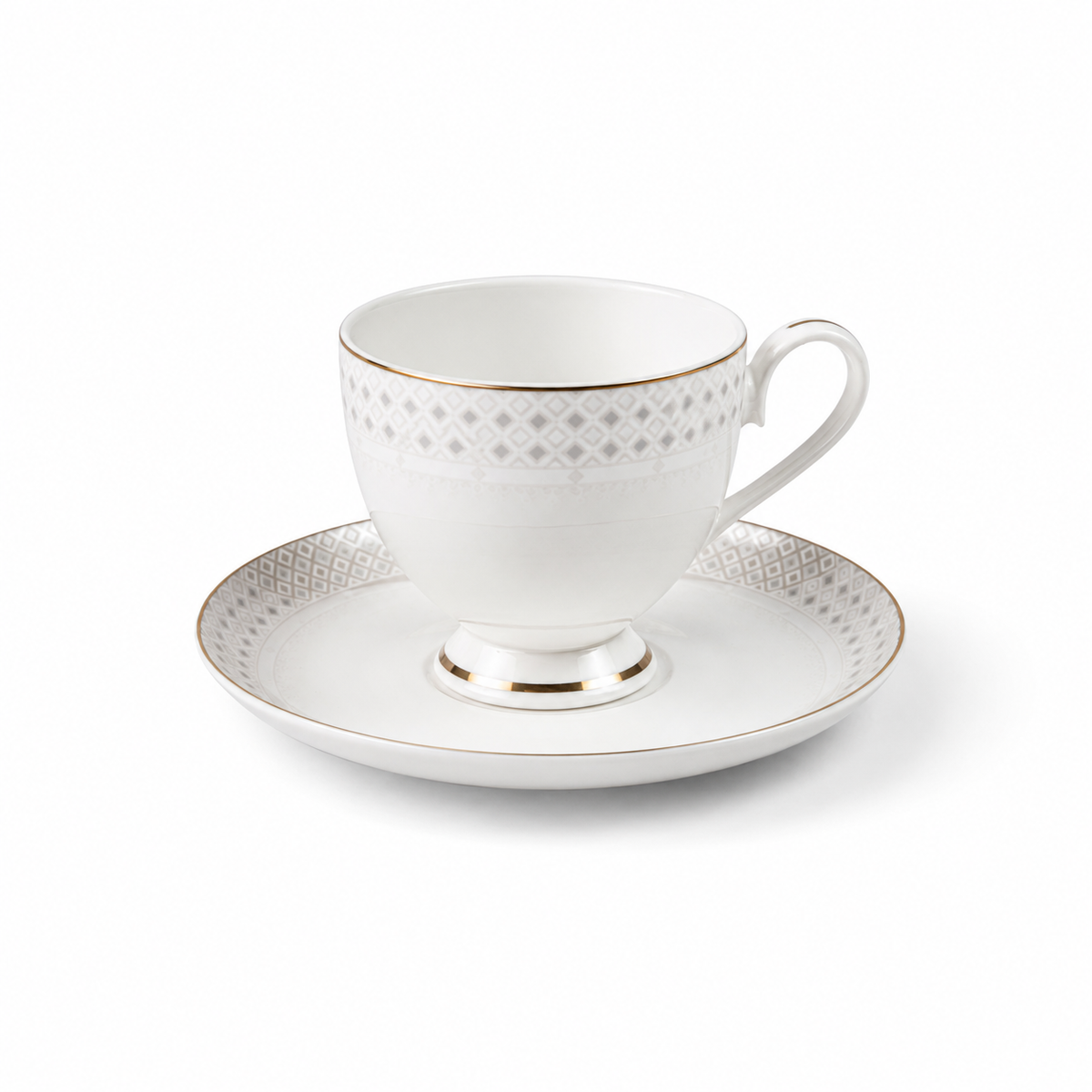 Celestine Lattice 37-Piece Fine Bone China Dinner Set