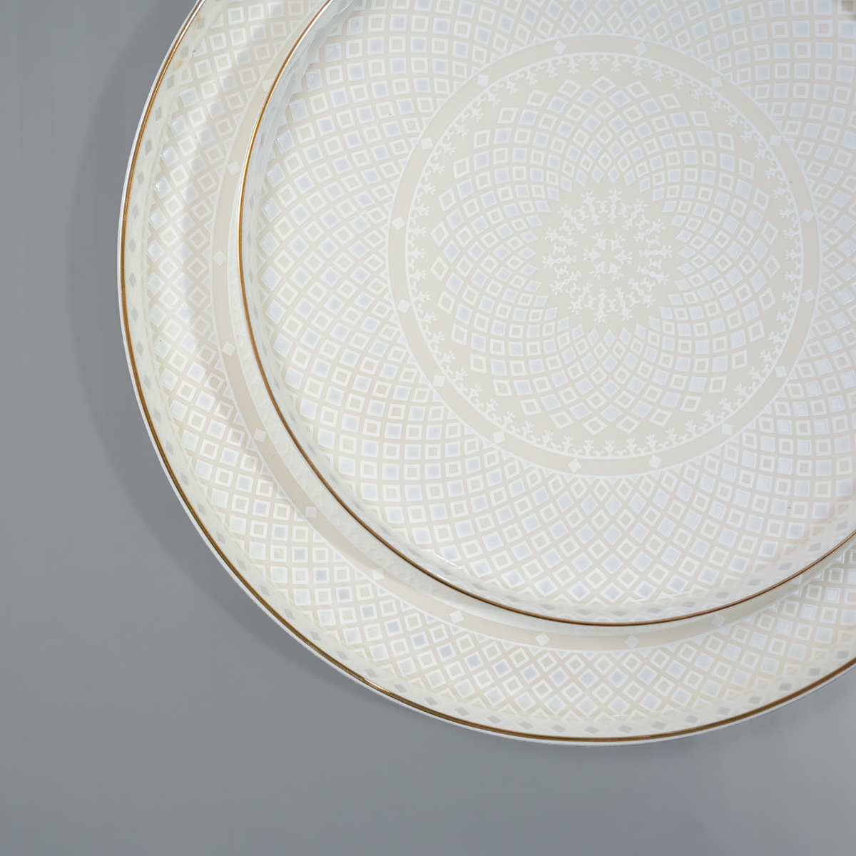 Celestine Lattice 37-Piece Fine Bone China Dinner Set