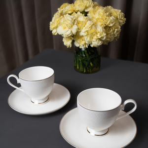 Eterna Weave Cup & Saucer Set – 12 Pieces